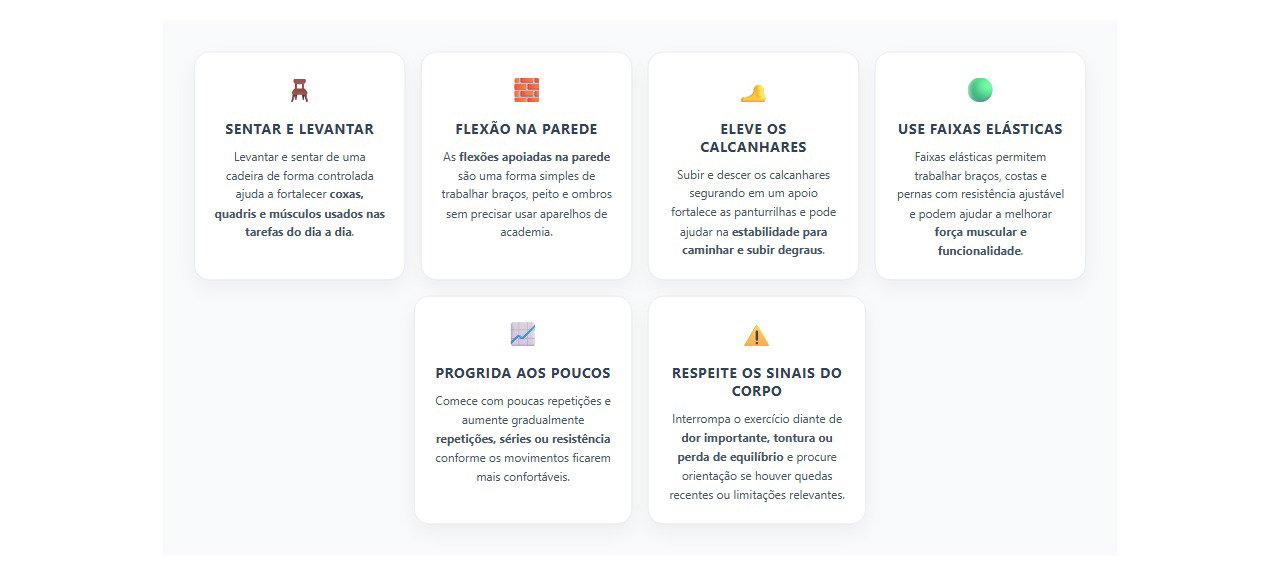 Força depois dos 60: 6 exercícios e cuidados para treinar em casa