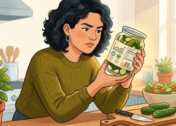 O picles pode ter bastante sódio, por isso o rótulo merece atenção antes do consumo.
