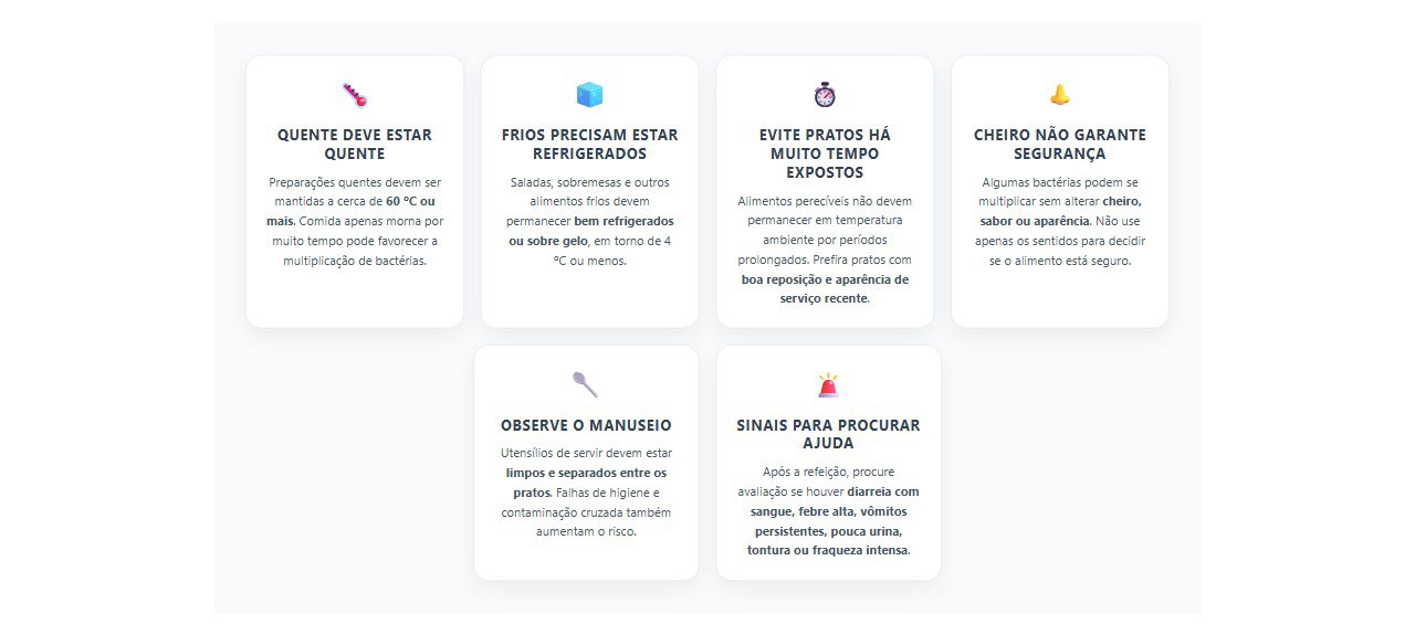 Comida de buffet morna: 6 sinais para reduzir o risco de intoxicação alimentar