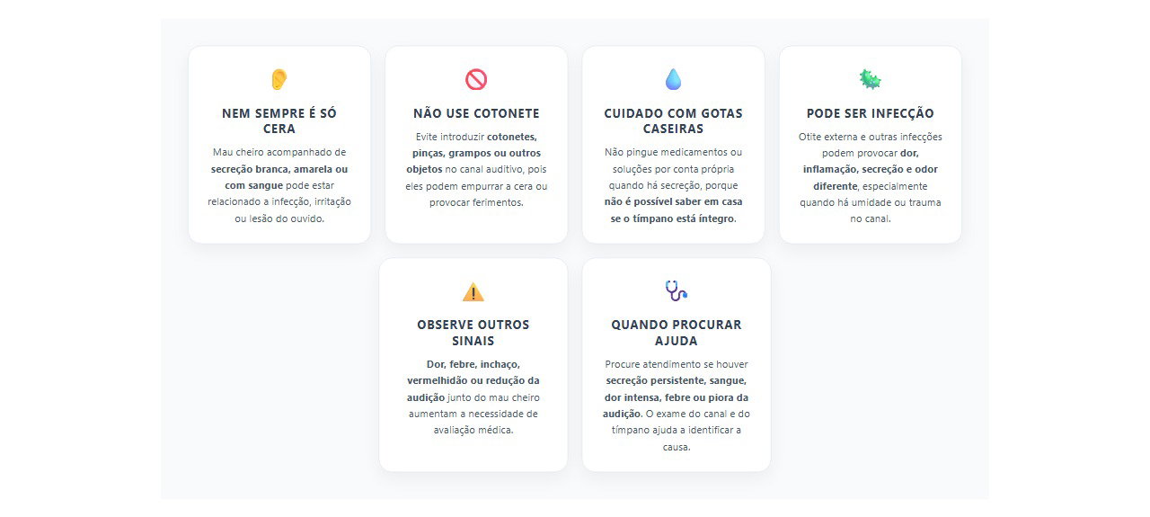 Cheiro ruim no ouvido: 6 sinais de que pode ser mais do que cera