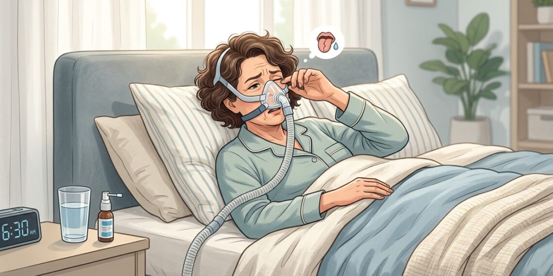 Ressecamento da boca e incômodo com a máscara podem dificultar a adaptação ao CPAP.