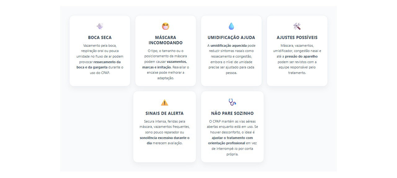 CPAP incomodando à noite? Ajustes que podem melhorar o conforto