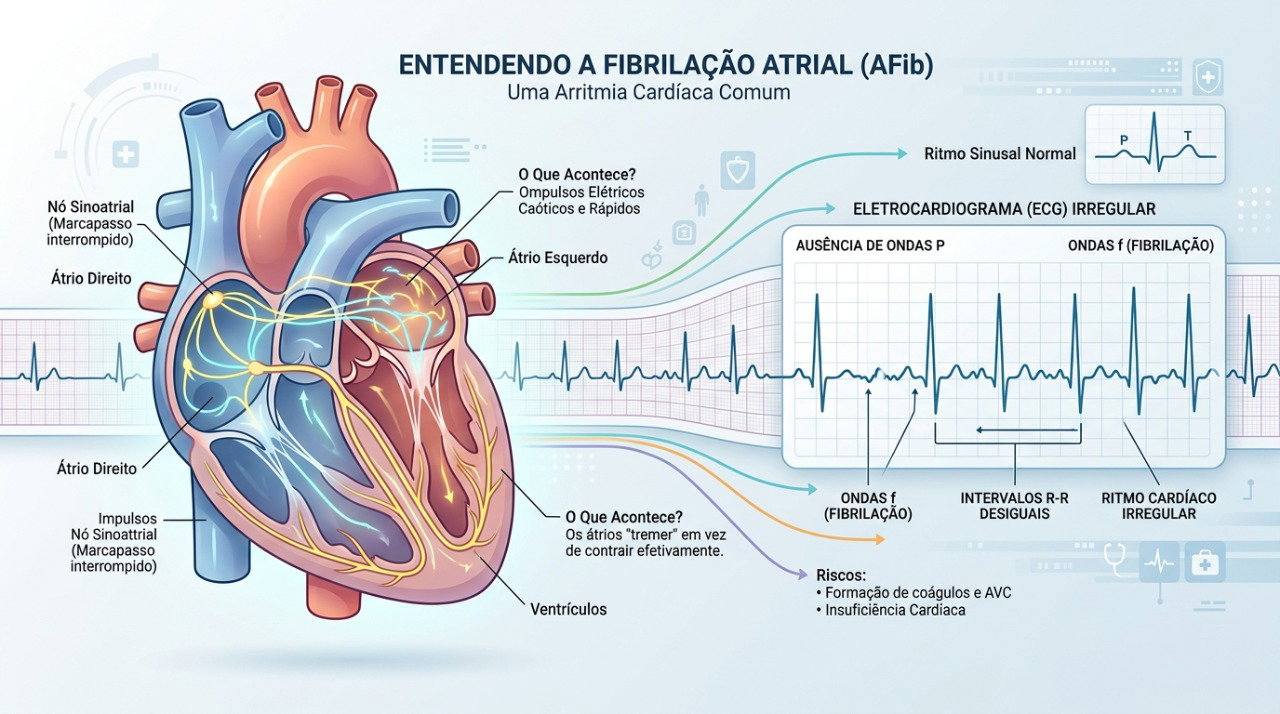 Alterações do ritmo cardíaco podem causar palpitações e precisam de investigação quando os episódios se repetem.