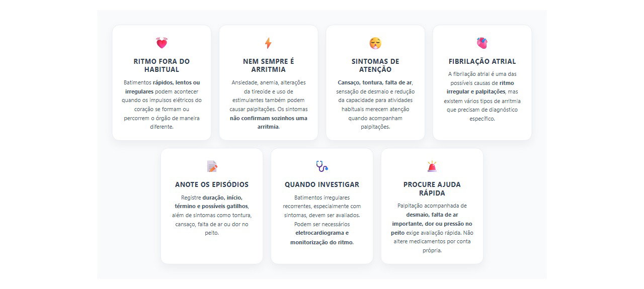 Batimento rápido e irregular: sinais que indicam quando avaliar o coração