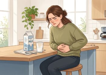 Gases, cólicas e diarreia após leite podem estar relacionados à intolerância à lactose.
