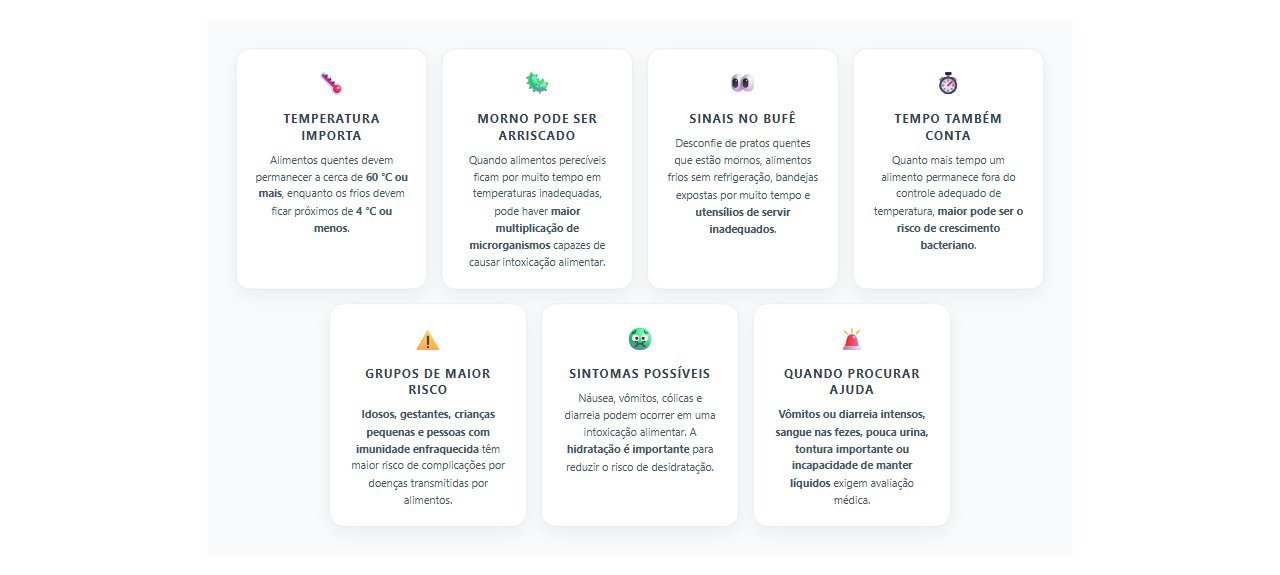 Comida morna no bufê: sinais de risco e como evitar intoxicação alimentar