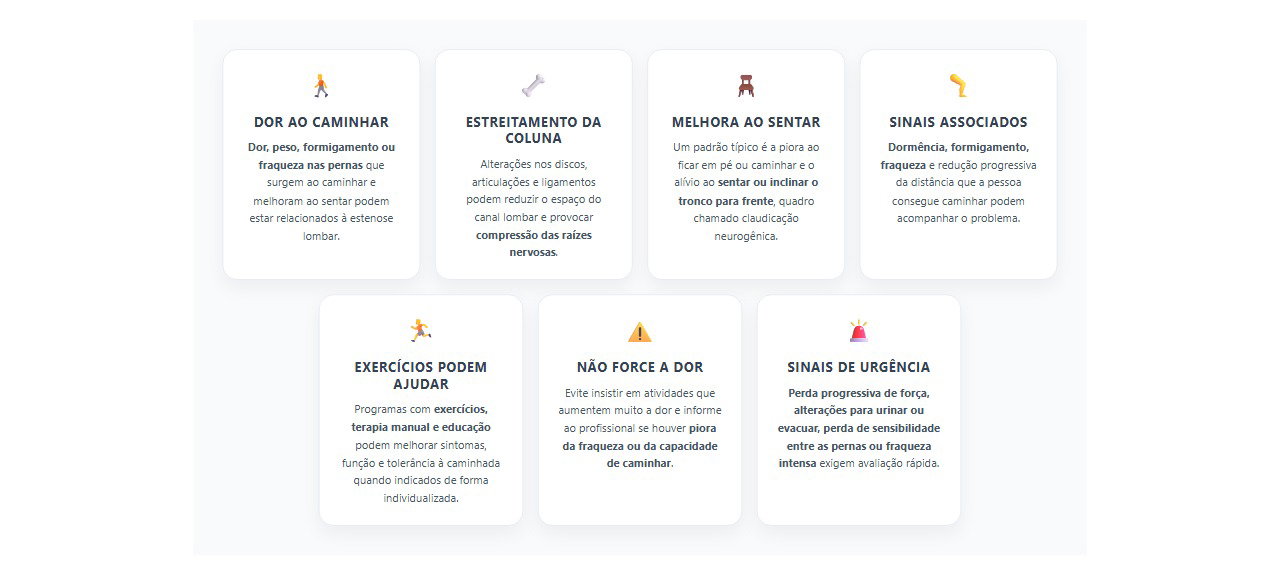 Dor nas pernas ao caminhar: sinais de estreitamento da coluna lombar