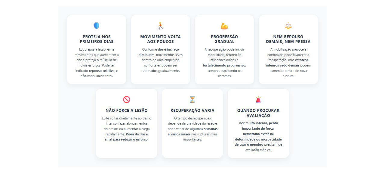 Lesão muscular: quando o movimento pode voltar e por que repouso demais nem sempre ajuda