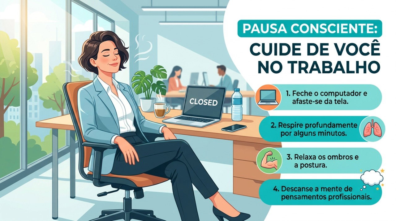 Pausas, limites e organização das prioridades podem ajudar a reduzir a sobrecarga no trabalho.