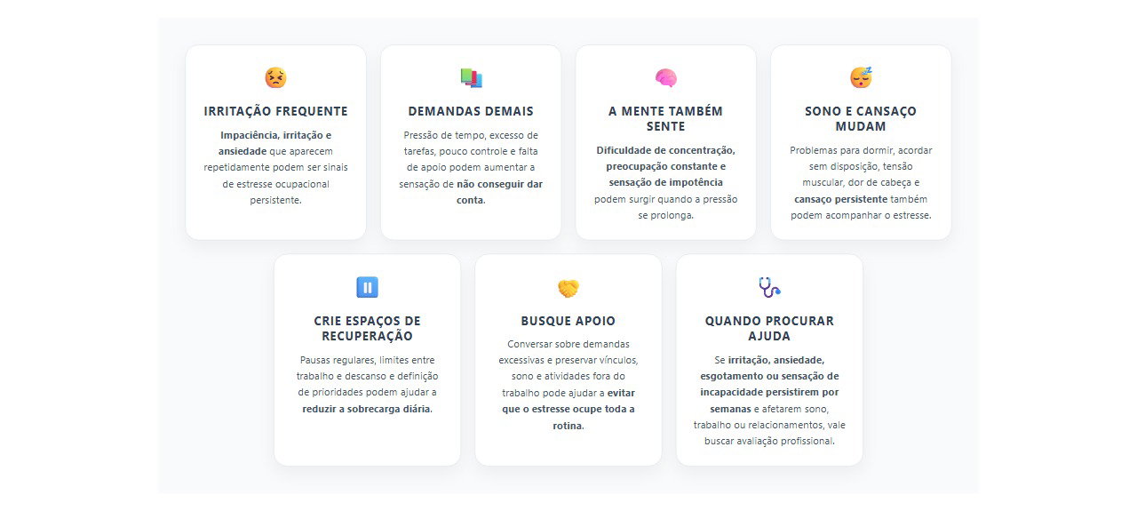 Estresse no trabalho: sinais de sobrecarga que não devem ser ignorados