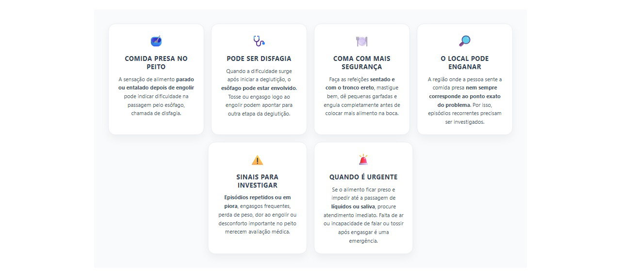 Comida entalada no peito: 6 sinais de que a dificuldade para engolir precisa de avaliação