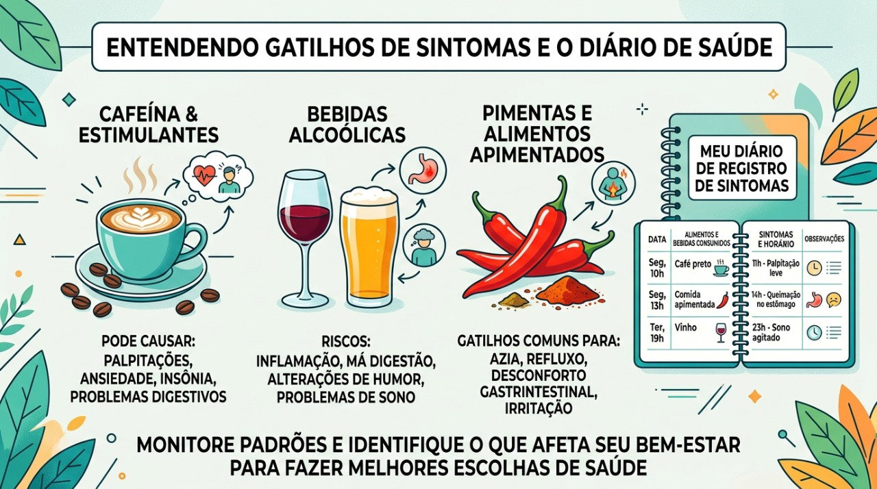 Registrar possíveis gatilhos ajuda a identificar o que pode intensificar as ondas de calor.
