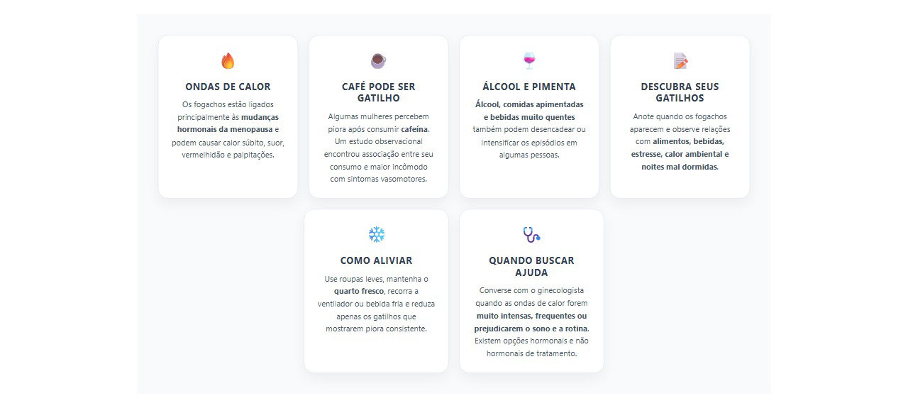 Ondas de calor na menopausa: 6 gatilhos e cuidados para aliviar os fogachos