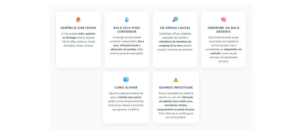 Língua ardendo sem feridas: 6 causas e sinais que merecem investigação