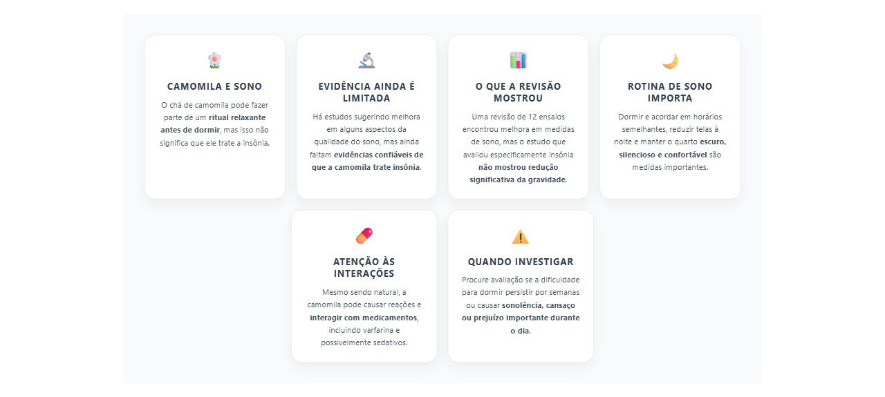 Camomila para dormir: 6 fatos sobre o chá e o que a ciência diz sobre insônia