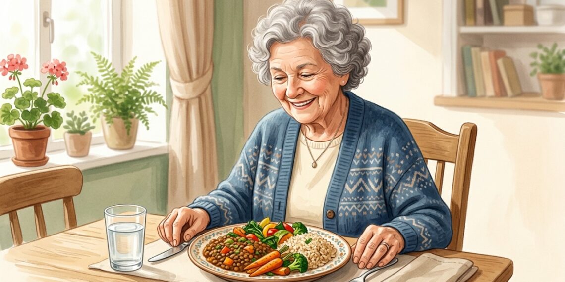 A lentilha fornece proteína vegetal e pode fazer parte de uma alimentação variada depois dos 60 anos.