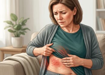 Ardor em apenas um lado do corpo pode surgir antes das bolhas do cobreiro.