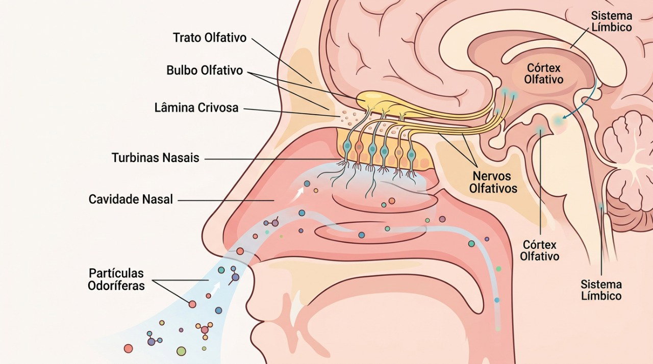 Infecções respiratórias podem causar alteração do olfato que continua após o fim da congestão nasal.