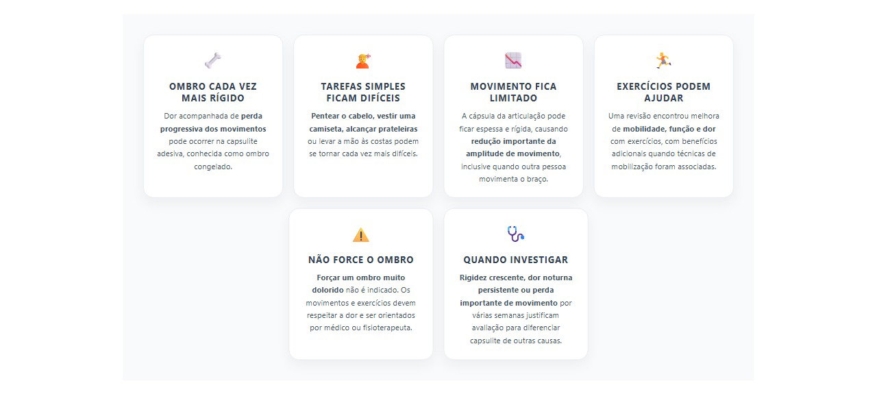 Ombro travado e dolorido: 6 sinais de possível capsulite adesiva