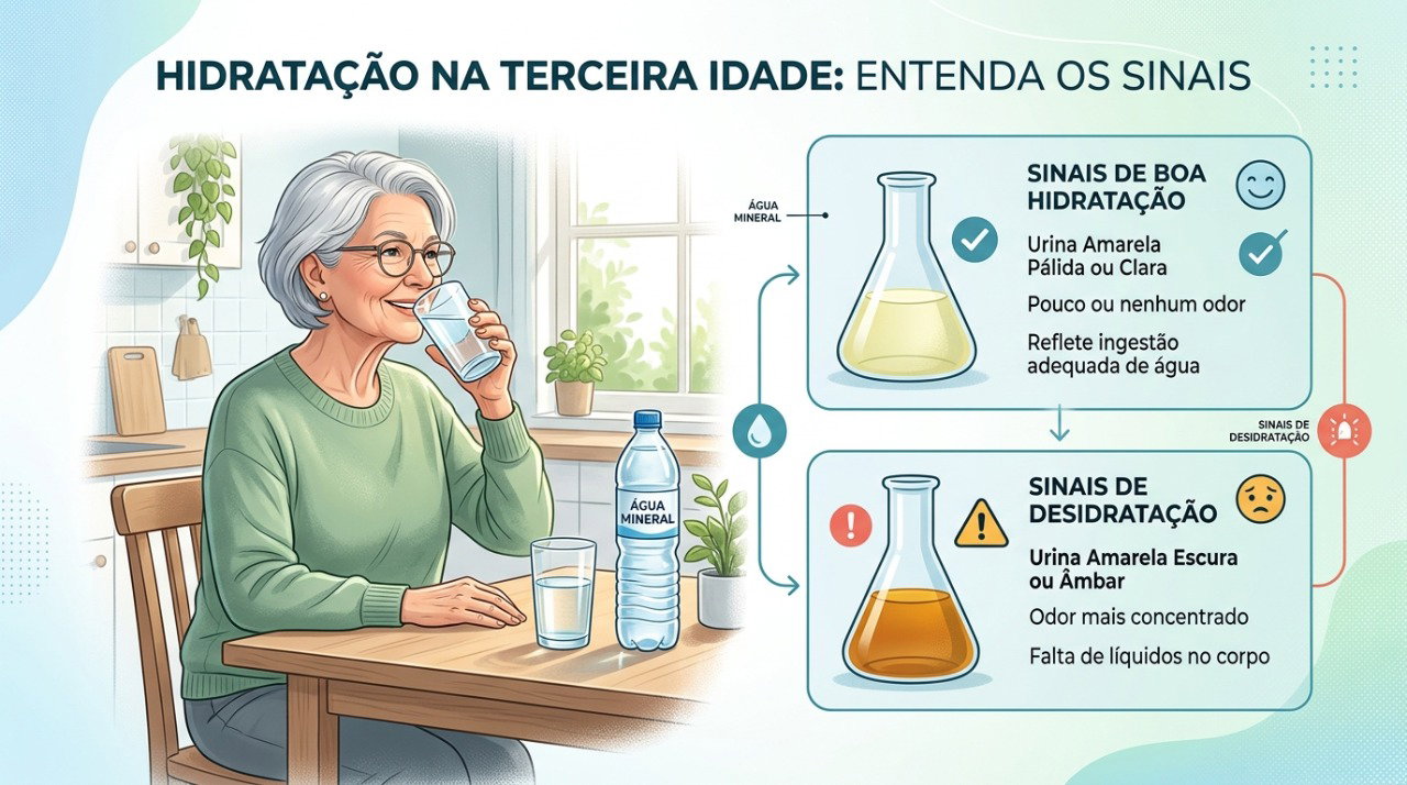 Criar uma rotina de hidratação pode ajudar idosos que percebem menos a sensação de sede.