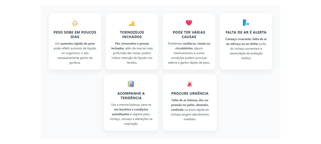 Peso subiu rápido e tornozelos incharam: 6 sinais de retenção de líquido