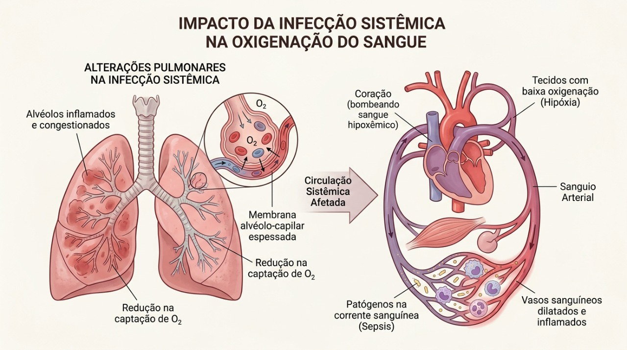 Na sepse, a resposta do organismo à infecção pode comprometer a respiração e o funcionamento dos órgãos.