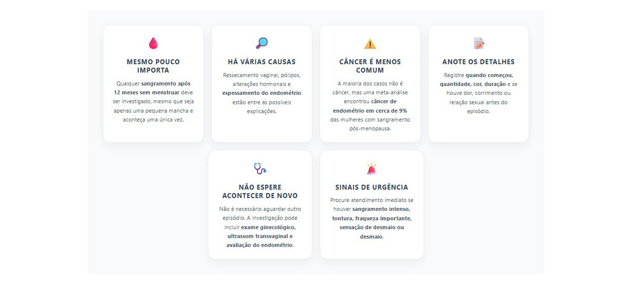 Sangramento após a menopausa: 6 motivos para procurar avaliação