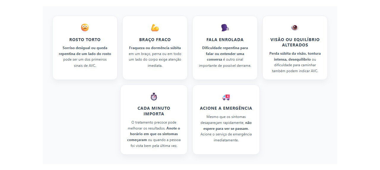 Rosto torto, braço fraco e fala enrolada: 6 sinais de AVC que exigem ação imediata