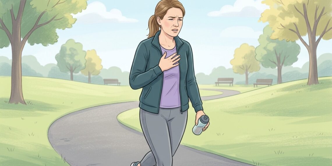 Aperto no peito durante esforço que melhora ao parar pode ser sinal de angina.