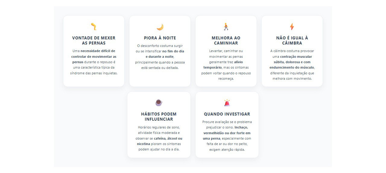 Pernas inquietas à noite: 6 sinais que ajudam a diferenciar de câimbra