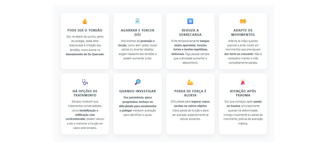 Dor no punho ao abrir potes ou torcer pano: quando pode ser tendão sobrecarregado