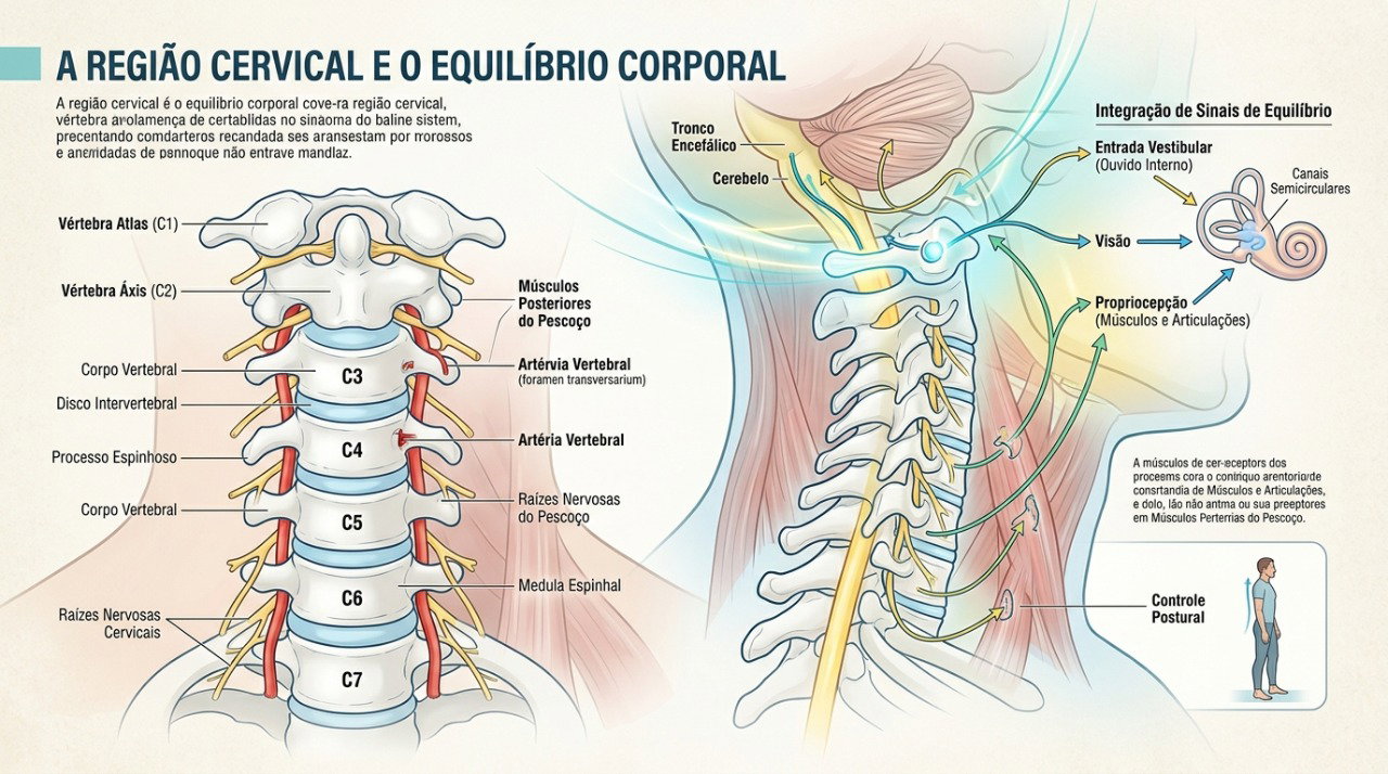 Alterações cervicais podem estar associadas à tontura, mas outras causas precisam ser descartadas.