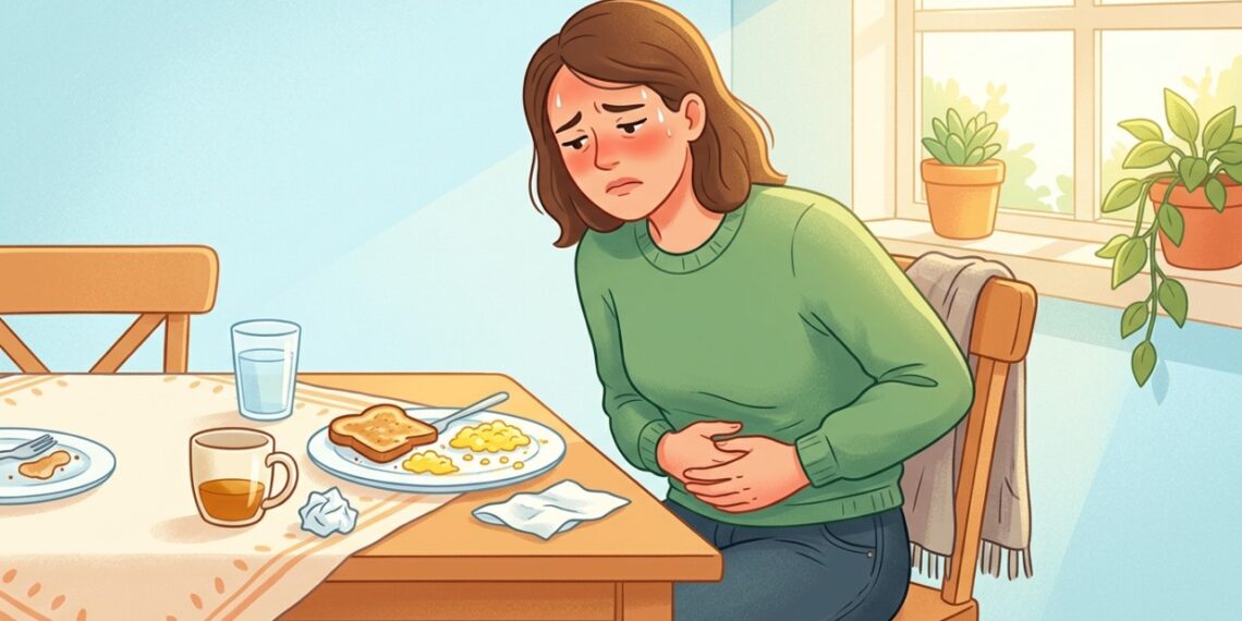 Diarreia e febre após comer ovos podem levantar a suspeita de intoxicação alimentar.