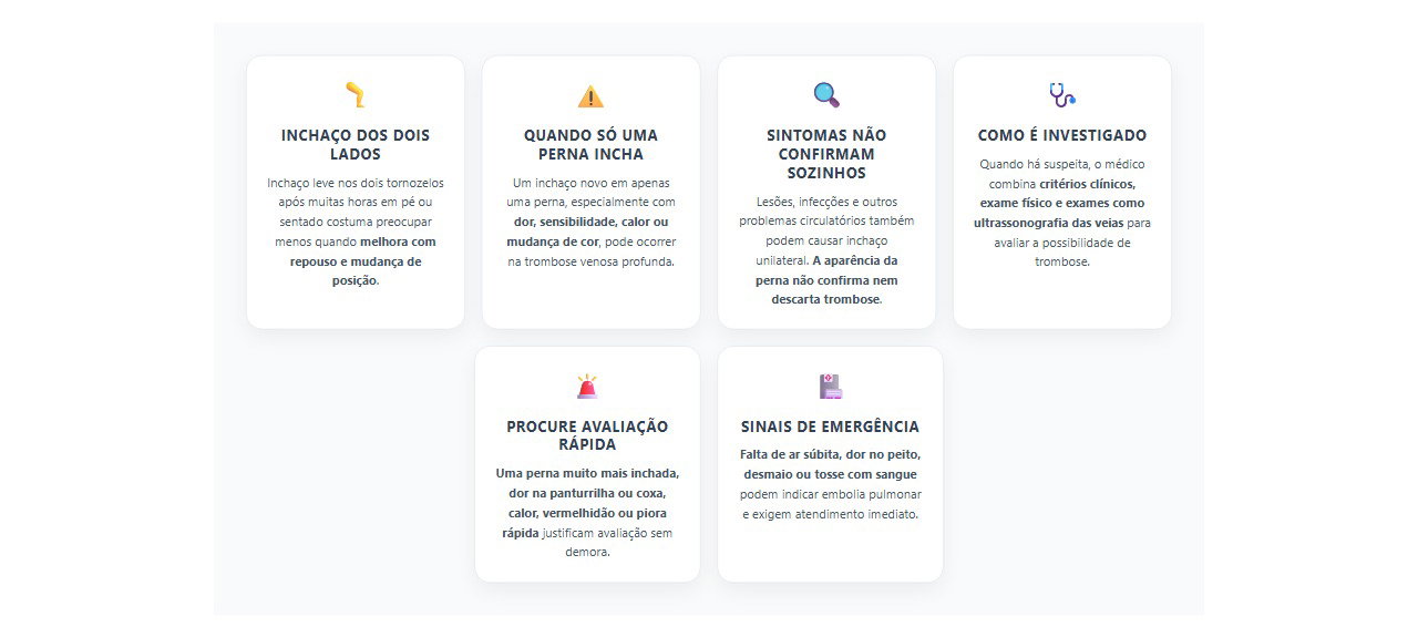 Perna inchada de um lado: sinais que podem indicar trombose e exigem avaliação rápida