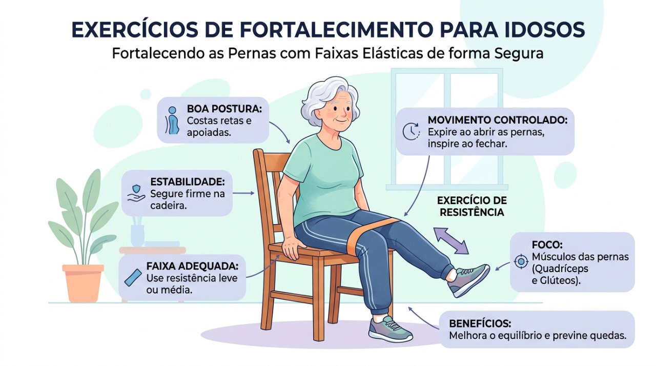 Exercícios de força podem ajudar a preservar músculos, mobilidade e independência com o envelhecimento.