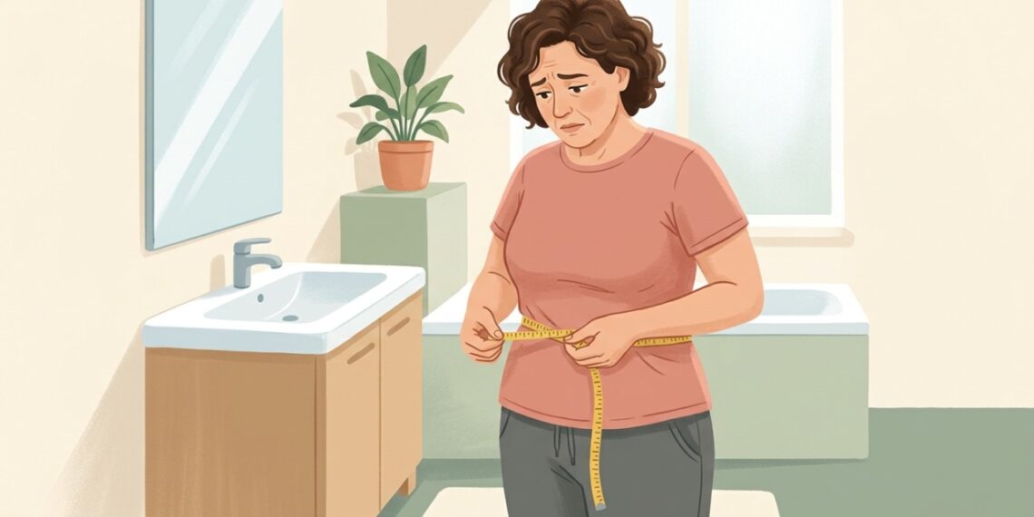 Medir a cintura pode revelar aumento da gordura abdominal mesmo quando o peso muda pouco.