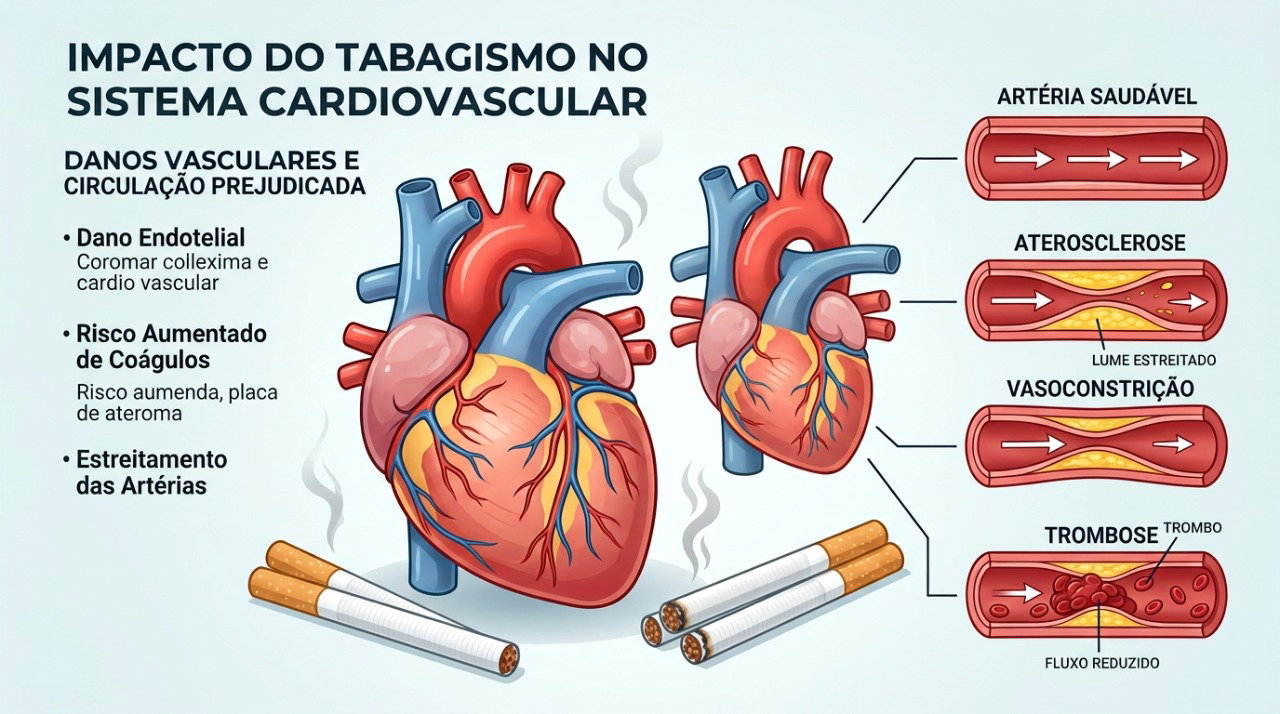 Fumar poucos cigarros ainda mantém efeitos nocivos sobre a circulação e o risco cardiovascular.