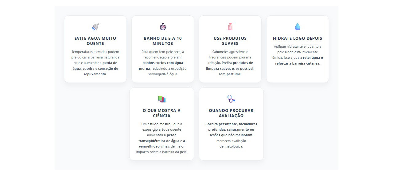 Pele ressecada após o banho: 6 cuidados para reduzir coceira e repuxamento