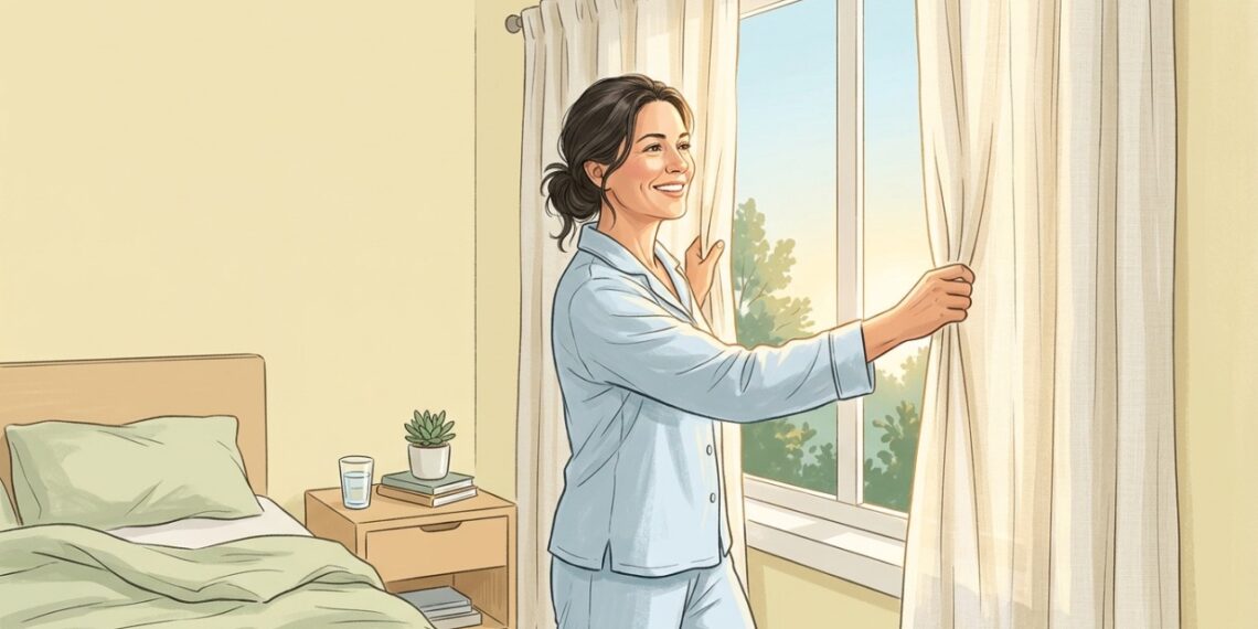 A luz natural pela manhã ajuda a sincronizar o relógio biológico e pode favorecer uma rotina de sono mais regular.