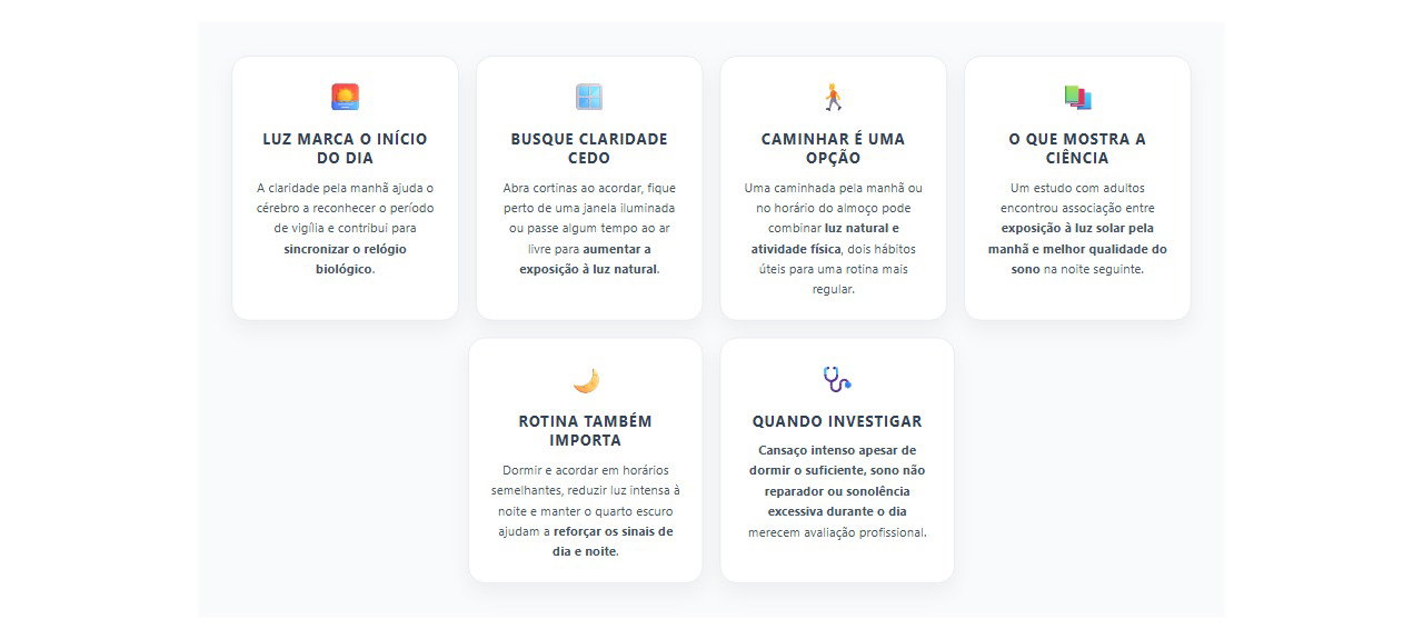 Luz natural pela manhã: como ajudar o relógio biológico e melhorar a rotina do sono