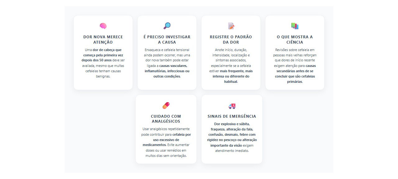 Dor de cabeça depois dos 50: sinais de alerta e quando procurar avaliação médica