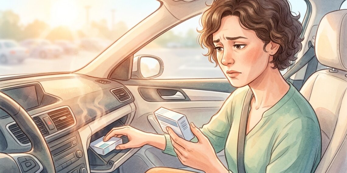 O calor dentro do carro pode comprometer a estabilidade de alguns medicamentos.