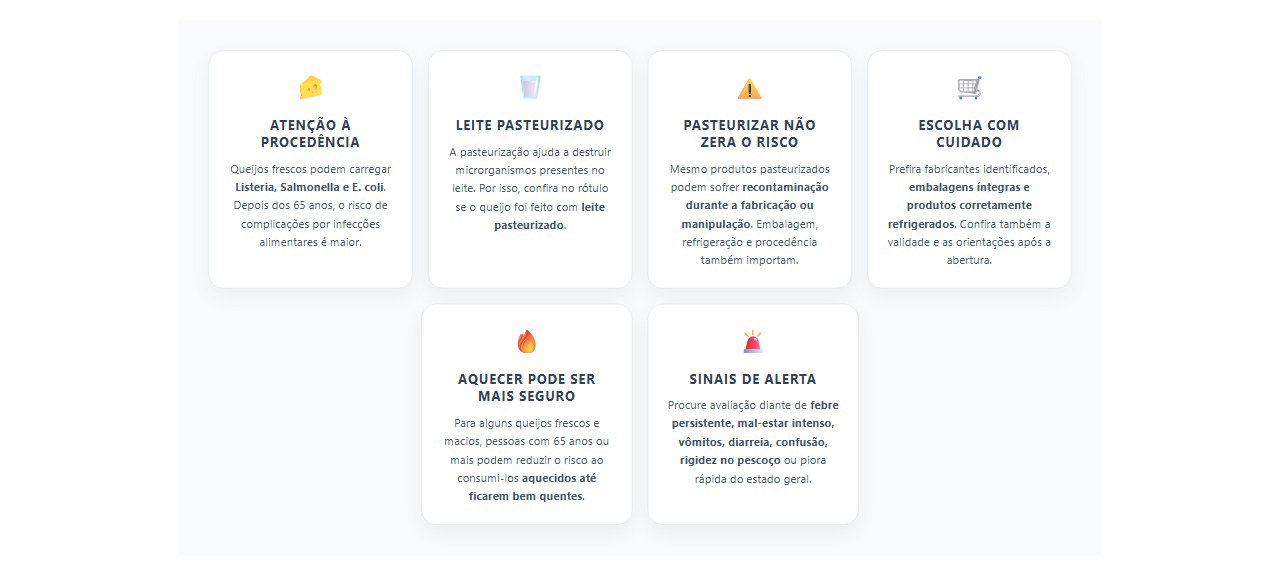 Queijo fresco depois dos 65: como escolher com mais segurança