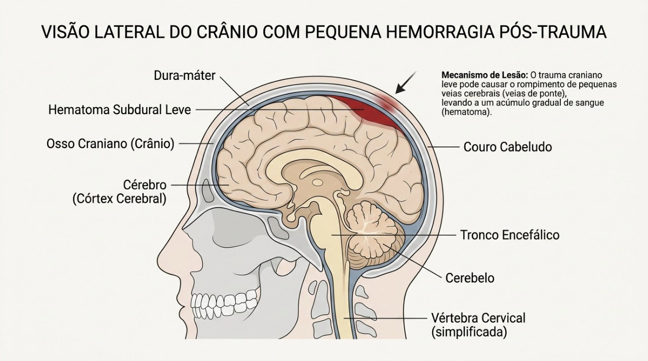 O uso de anticoagulantes pode aumentar a preocupação com sangramentos após um traumatismo na cabeça.
