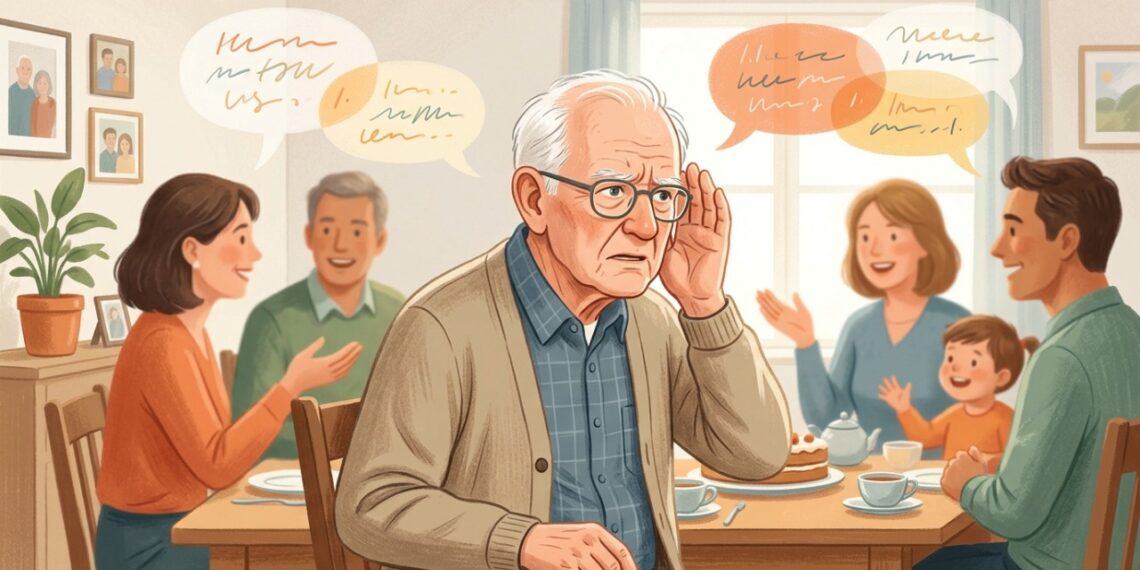 Dificuldade para entender conversas no barulho pode ser um sinal de mudança na audição.