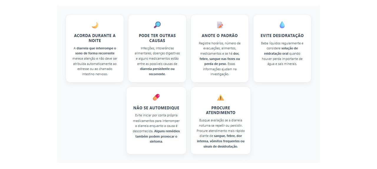 Diarreia de madrugada: sinais que merecem investigação além do “intestino nervoso”