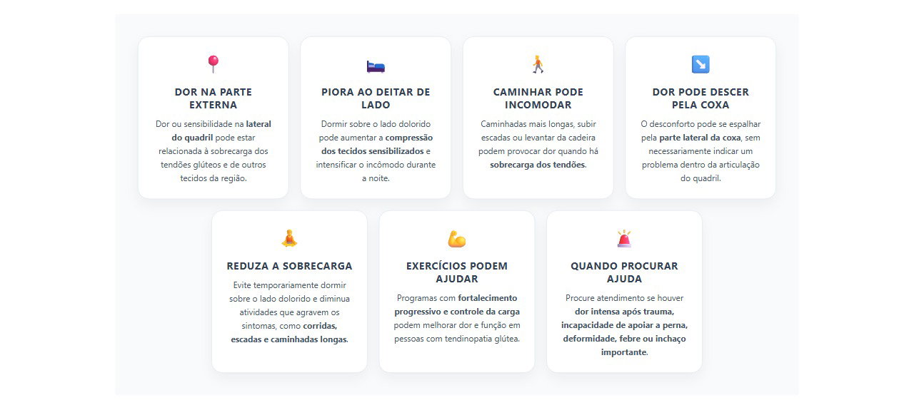 Dor na lateral do quadril: 7 sinais de sobrecarga dos tendões