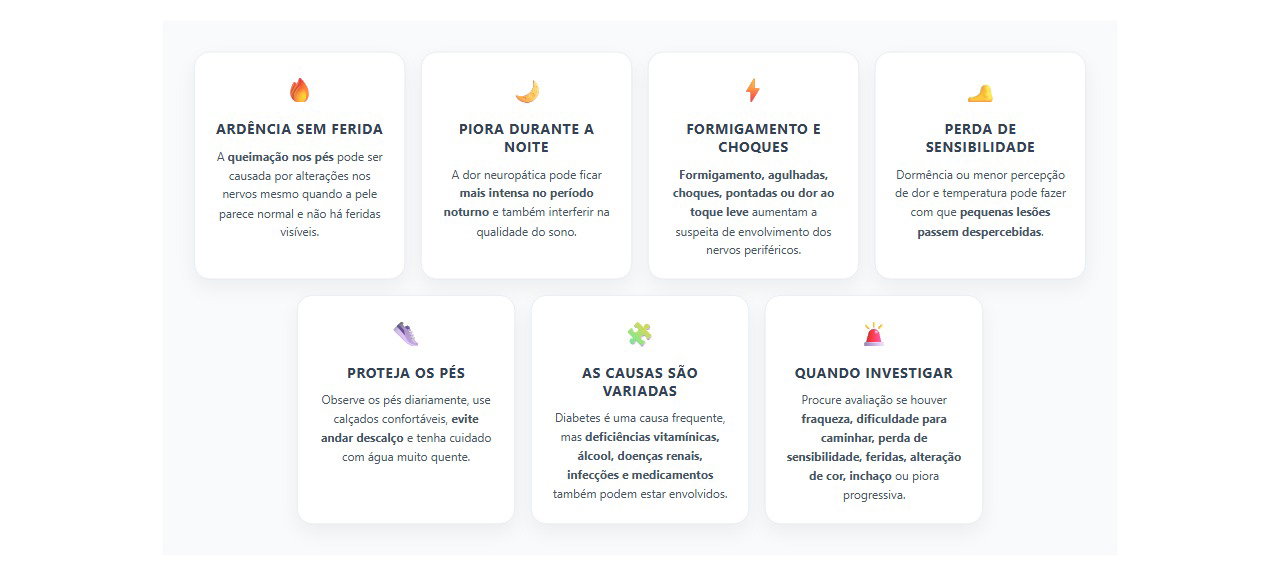 Queimação nos pés à noite: 7 sinais de que os nervos podem estar envolvidos