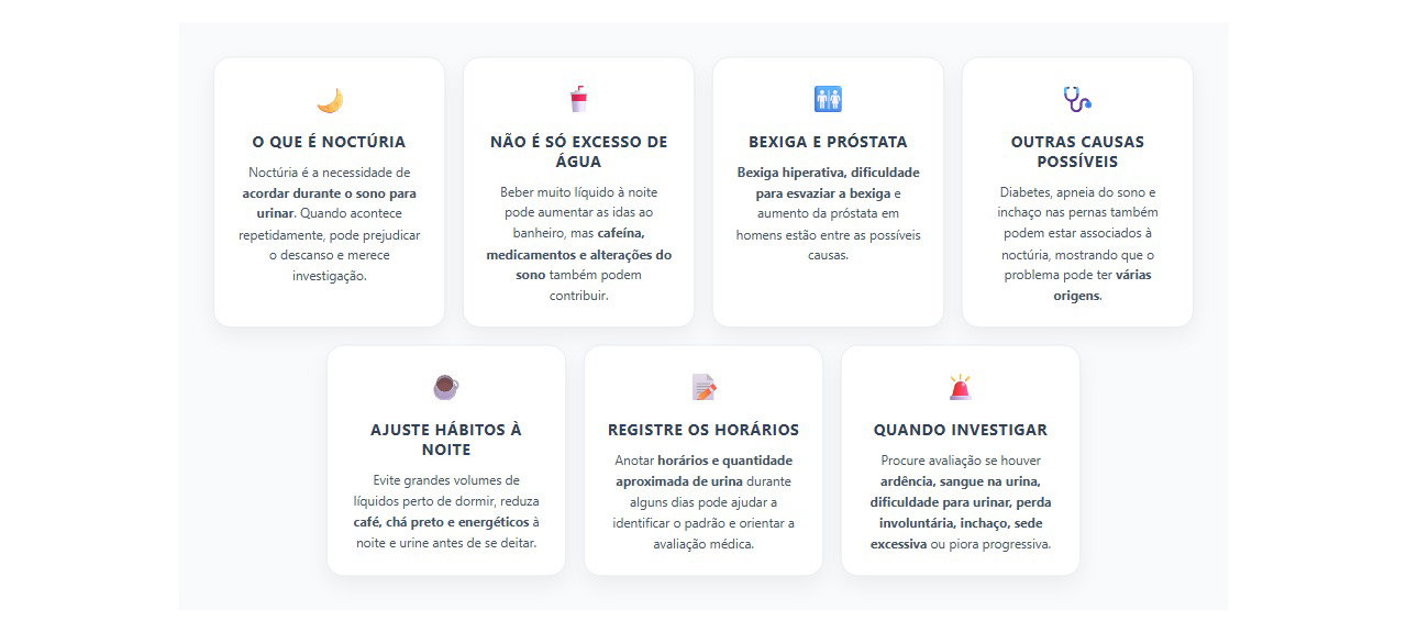 Urinar várias vezes à noite: 7 causas e sinais que merecem atenção