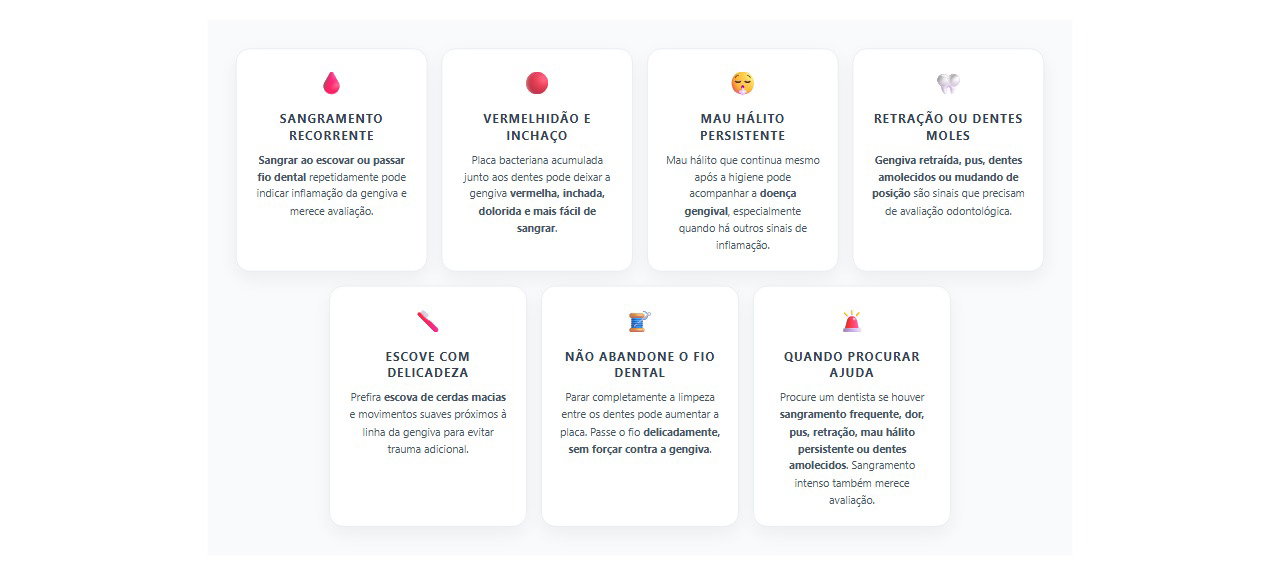 Gengiva sangrando: 7 sinais de inflamação que não devem ser ignorados